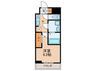 ｴｽﾘｰﾄﾞ大阪京橋ﾌﾛﾚｿﾞﾝ(406)の物件間取画像